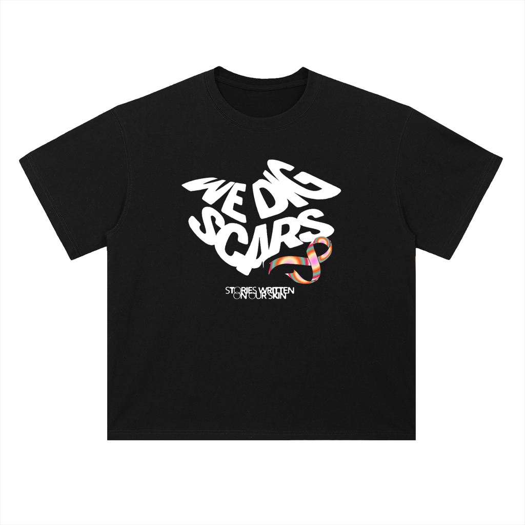 Ribbed Neck Unisex Groovy Ribbon Tee | Organic Cotton