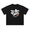 Ribbed Neck Unisex Groovy Ribbon Tee | Organic Cotton